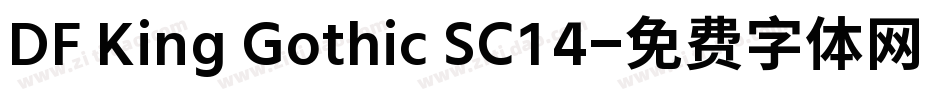 DF King Gothic SC14字体转换